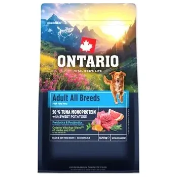 Krmivo pro psa Ontario Adult All Breeds Monoprotein Turkey & Sweet Potatoes 0,75 kg