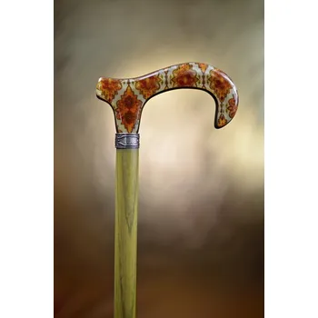 Vycházková hůl Etno zelená