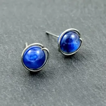 Náušnice Náušnice s modrým kamínkem kyanitem