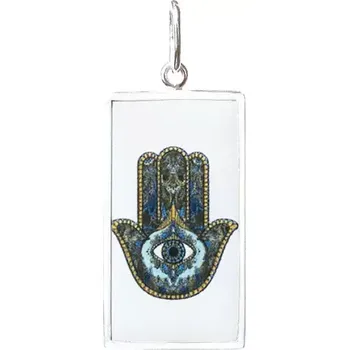 Přívěsek Aljančič Hamsa Miniartion bílé zlato