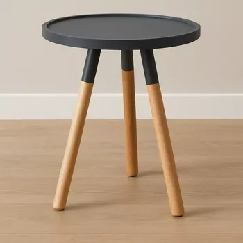 Konferenční stolek Leitmotiv - Dřevěný kulatý konferenční stolek LM714