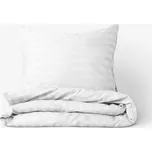 Damaškové povlečení - Bílé proužky se saténovým leskem 140 x 200 a 70 x 90 cm