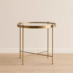Hübsch Clarence – mosazný odkládací stolek 43 cm