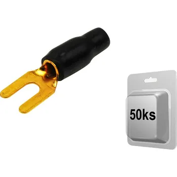 elektrický kabel Vidlička na kabel 6 mm² / černá - 50 ks