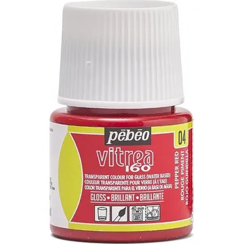 Výtvarná barva Vypalovací barva na sklo Pébéo Vitrea 160 45 ml - 04 Pepper Red