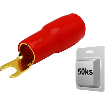 elektrický kabel Vidlička na kabel 20 mm² / červená - 50 ks