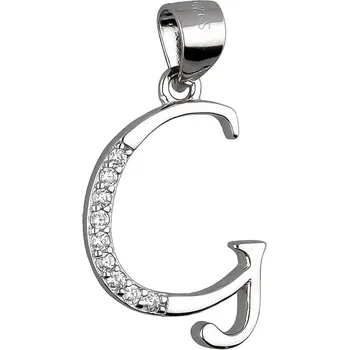 Přívěsek Argento 84918 Stříbrný přívěsek - písmeno G, čiré kulaté zirkony