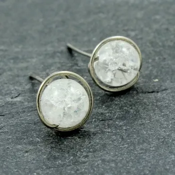 Náušnice Náušnice křišťál praskaný – pecky