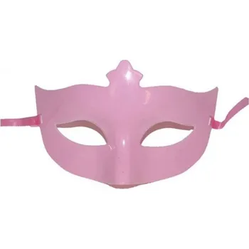 Karnevalová maska Škraboška maska s korunkou - růžová