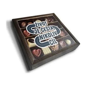 Bonboniéra Pralinky Život je cesta, nikoliv cíl: 20 ks pralinek