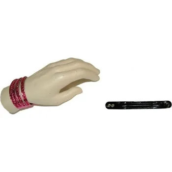 Karnevalový doplněk Páskový náramek třpytivý černý