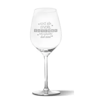 Sklenice Sklenička na víno Když Bůh stvořil tatínky: 49 cl