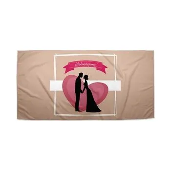 Sprchový závěs Ručník Blahopřejeme: 70x140 cm