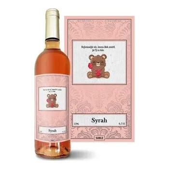 Víno Růžové víno Nejkrásnější věc, kterou Bůh stvořil, jsi Ty a růže: 0,75 l