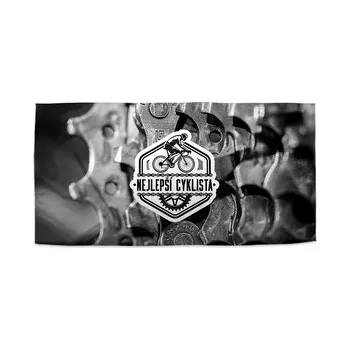 Sprchový závěs Ručník Nejlepší cyklista: 70x140 cm