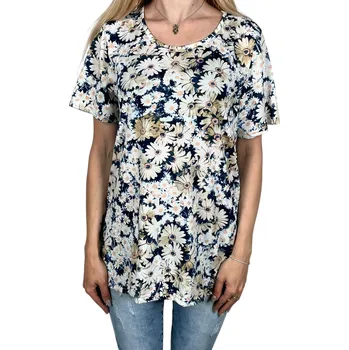 Dámská halenka L.G.M. Dámská halenka s krátkým rukávem EMILIE Barva: Béžová, Velikost: L