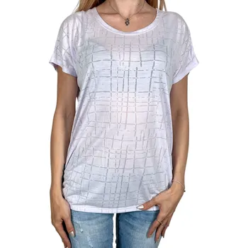 Baty Dámská halenka s krátkým rukávem ELENA Barva: Bílá, Velikost: 3XL