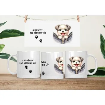 Hrneček čumáček 330ml porcelán Pejsek