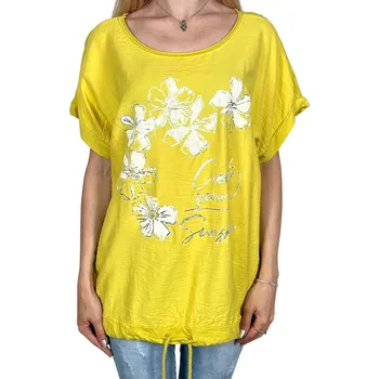 Dámská halenka Vazzura Dámská halenka s krátkým rukávem LAURA Barva: Žlutá