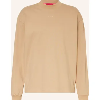 Hugo Pánské Tričko S Dlouhým Rukávem Daposo, světle hnědá, L