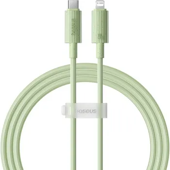 Baseus ekologický nabíjecí a datový kabel - USB-C na Lightning - 1 m - světle zelený