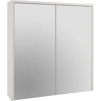 Koupelnový nábytek EBS SOFIE Zrcadlová Galerka 67x70x16 cm v Bílé Barvě | Koupelnová Skříňka na Zavěšení s 2 Dvířky, 2 Policemi a Tlumeným Zavíráním barva dřeva: Bílá