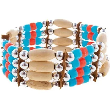 Karnevalový doplněk Indiánský náramek barevný