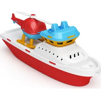 Loď s vrtulníkem 40cm plastová