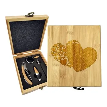 Víno Dárková sada na víno Srdce: 147×168×49 mm