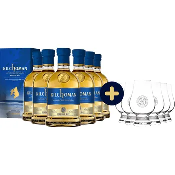 Sklenice Set 6x Kilchoman Machir Bay + 6 sklenic glencairn (set 6 x 0.7 l)