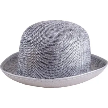 Karnevalový doplněk Klobouk buřinka třpytivá stříbrná