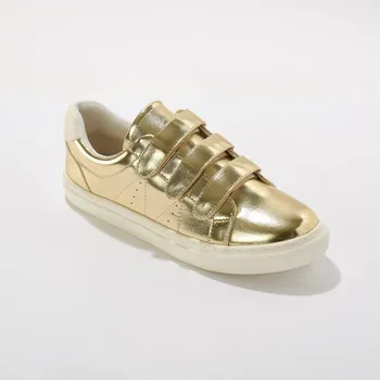 Dámské tenisky Zlaté tenisky na suchý zip zlatá 41