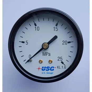 Manometr standardní pr. 63 mm, zadní M12x1,5, 0-25 MPa
