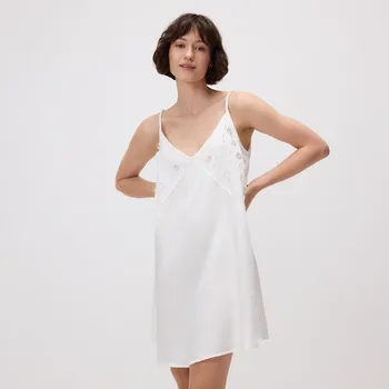 Dámské šaty Reserved - Mini šaty se zdobením - bílá - 732FZ-00J - 732FZ-00J-XS