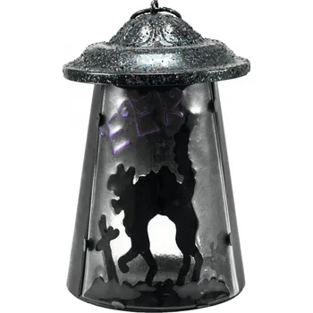 Lucerna s motivem kočky, černá, 23 cm