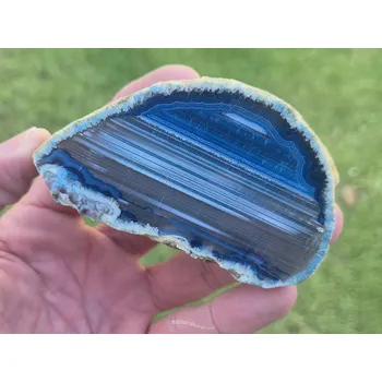 Přírodní kámen Geoda z modrého achátu (Brazílie) 271g