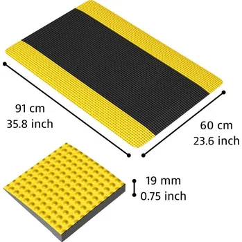 Rohožka Notrax® 782 Sky Trax - Špičková ergonomická protiúnavová rohož - čierna/žltá Rozmer: 60cm x 91cm 782