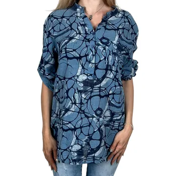 TI Dámská halenka s dlouhým rukávem CLAUDIA Barva: Modrá