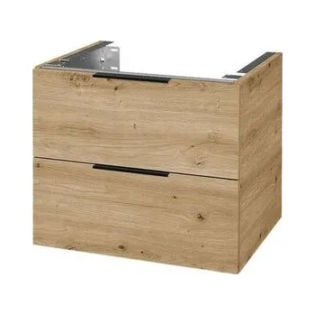 Koupelnový nábytek kielle Idolio Umyvadlová skříňka 60x50x50 cm, karamel, černé úchytky