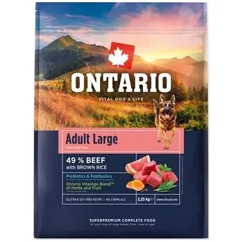 Krmivo pro psa Ontario Adult Large Beef & Brown Rice 2,25kg