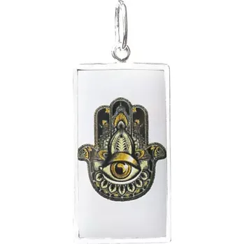 Přívěsek Aljančič Hamsa 6 Miniartion bílé zlato