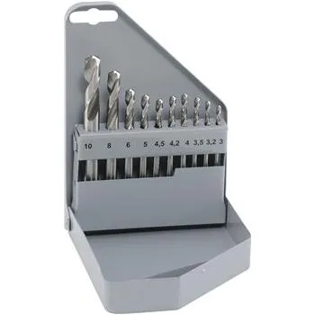 Příslušenství k vrtačce MAYKESTAG sada vrtáků DIN1897PZ HSS-Co5 extra krátké o3,0-10,0 mm, 10dílná