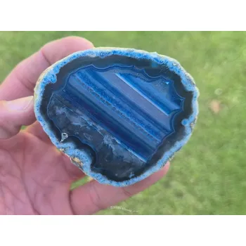 Přírodní kámen Geoda z modrého achátu (Brazílie) 267g