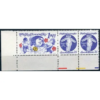 Poštovní známka (1975) Pof. 2141 + K ** (DV 28/1) - Československo - Spartakiáda 1975