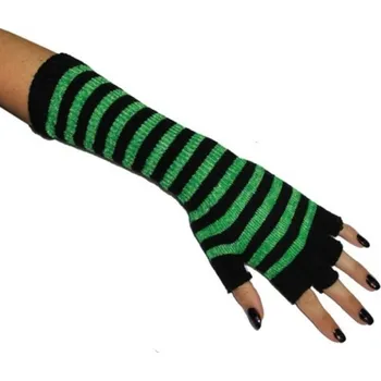 Karnevalový doplněk Návleky na ruce - rukavice zelené