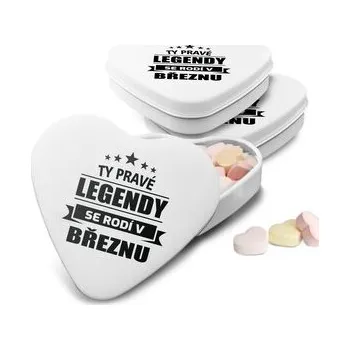Cukrovinka Bonbónky Ty pravé legendy se rodí v březnu - 3 ks