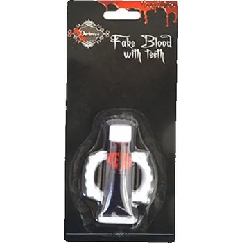 Karnevalový doplněk Upíří zuby + krev