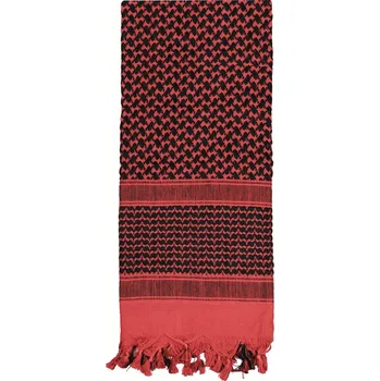 Šála ROTHCO šátek SHEMAGH odlehčený ČERVENO-ČERNÝ 105 x 105 cm