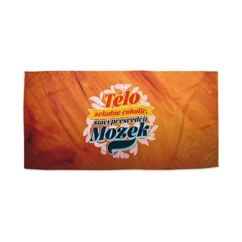 Sprchový závěs Ručník Tělo zvládne cokoliv, stačí přesvědčit mozek: 70x140 cm