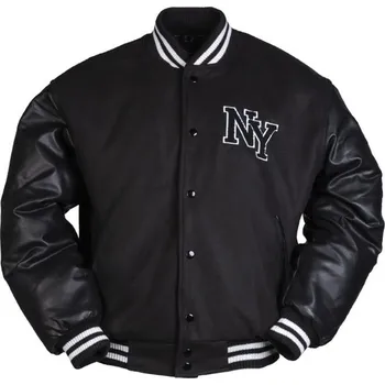 Pánský bomber MIL-TEC bunda NY baseball ČERNÁ